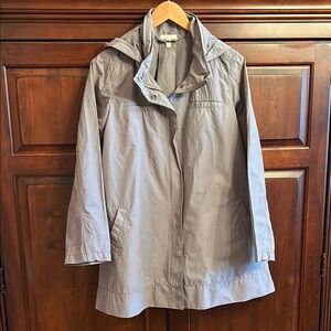 Gray Eileen Fisher Women's Hooded Jacket